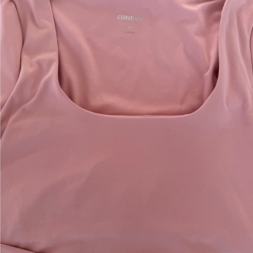 Elegant Pink Long Sleeve Crop Top - Picture 5 of 7